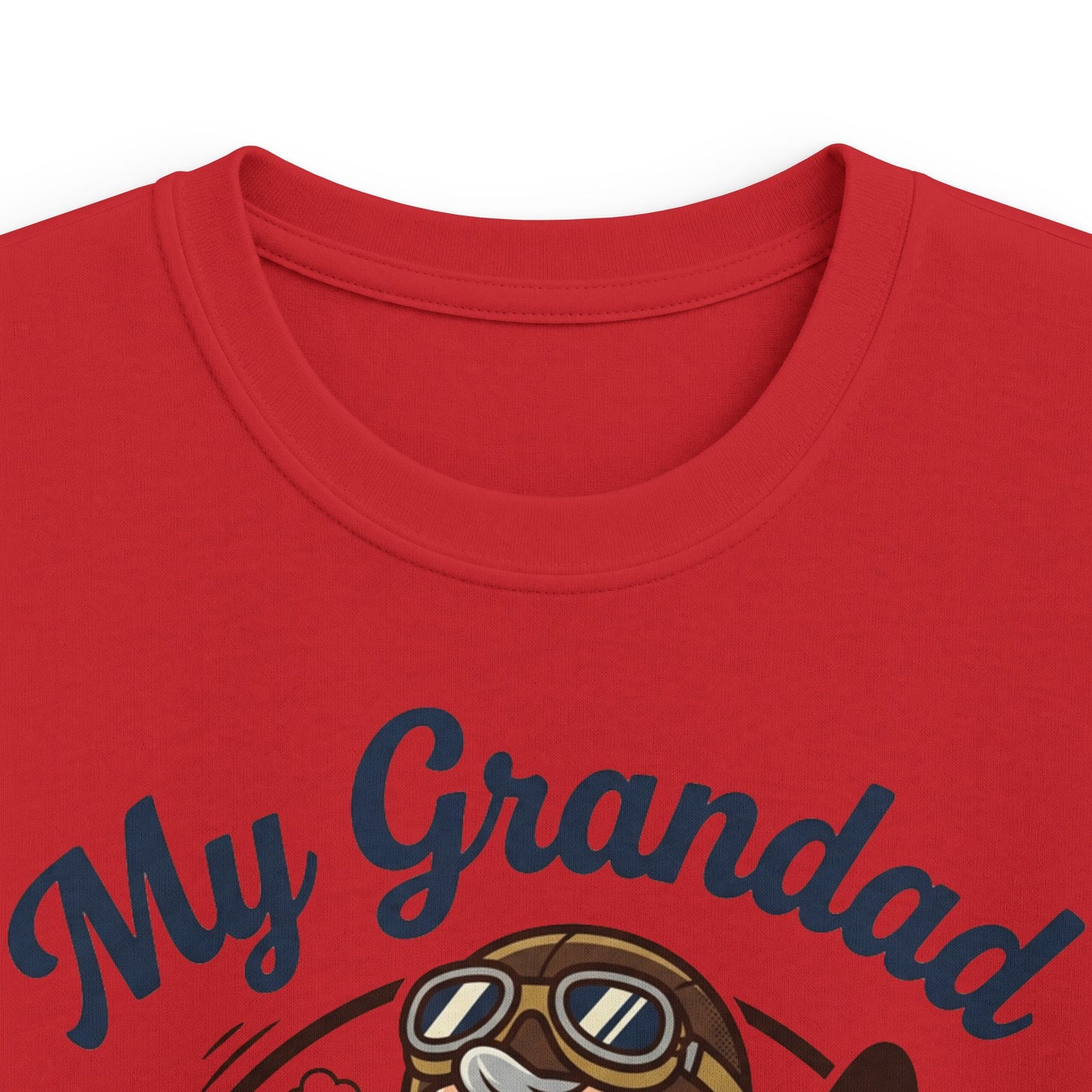Kids Tee — "My Grandad Is a Pilot" Vintage Aviator T‑Shirt for Grandchildren