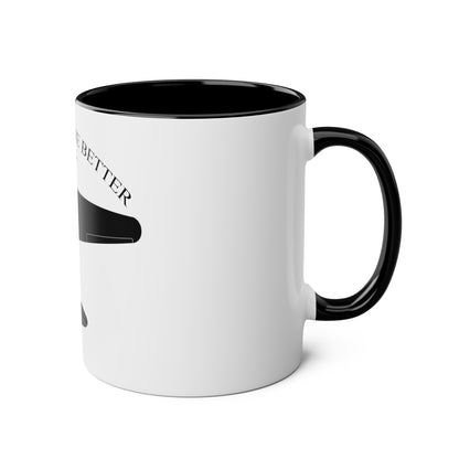 The Older the Better Two-Tone Coffee Mugs, 11oz - Funky Aviation