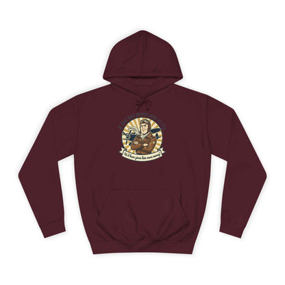 Aviator Retro College Hoodie — “I’ll Save You From The Storm” Vintage Pilot Graphic