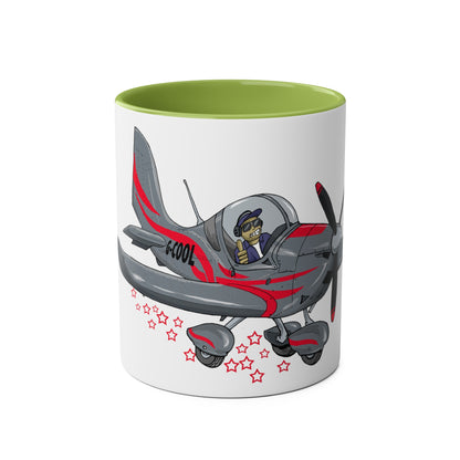Eurostar EV07 Captain Cool Two-Tone Coffee Mugs, 11oz - Funky Aviation