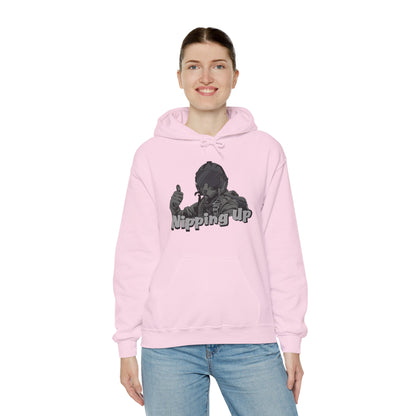 Nipping Up Fighter Pilot design Unisex Heavy Blend™ Hooded Sweatshirt - Funky Aviation