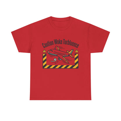 Caution Woke Turbulence Tee — Funny Travel Shirt for Aviation Fans