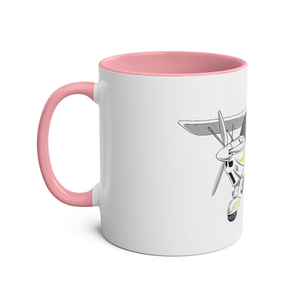 Yellow Decals Cartoon Ikarus C42 Microlight 11oz Coffee Mug
