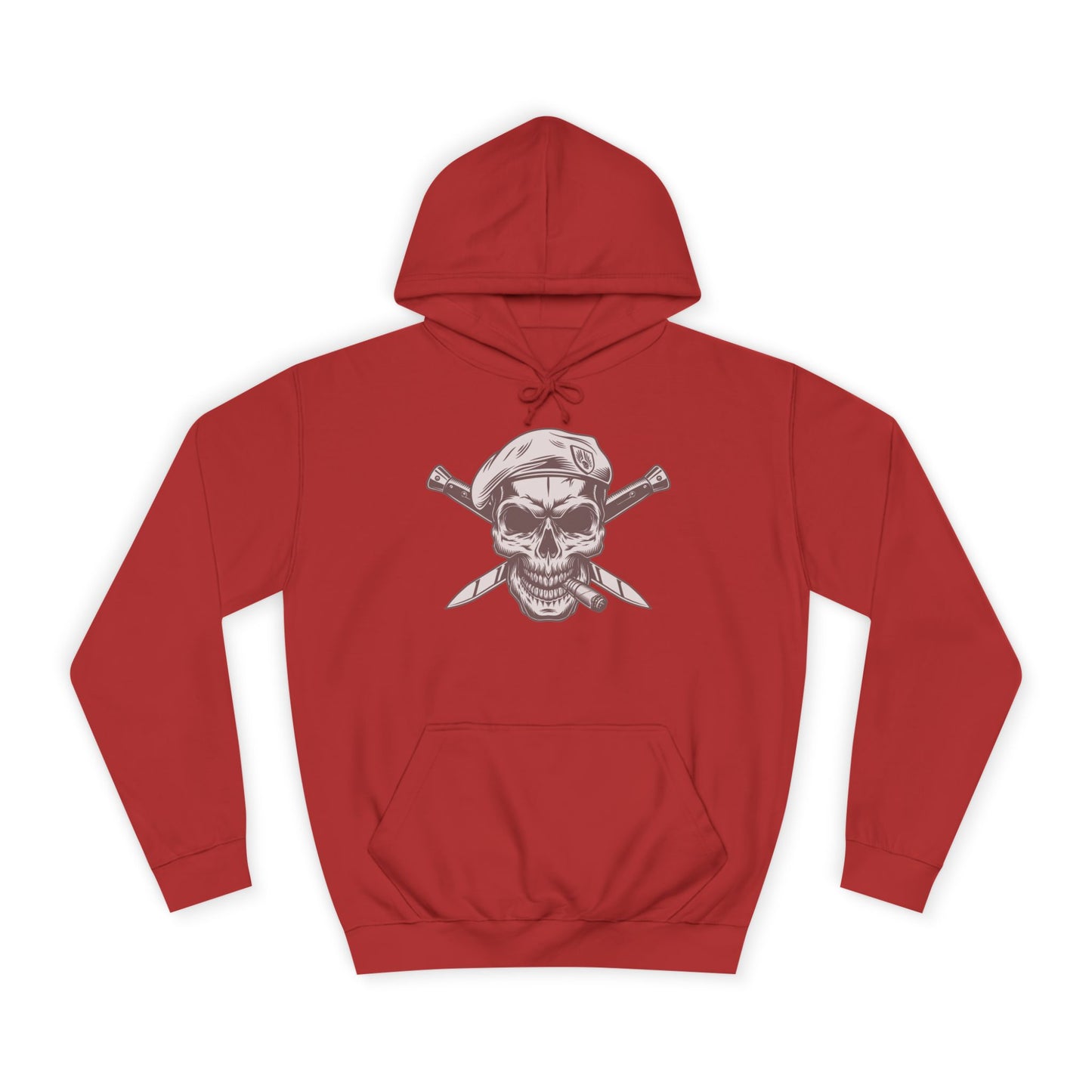 Combat Skull Cigar Design - Hoodie