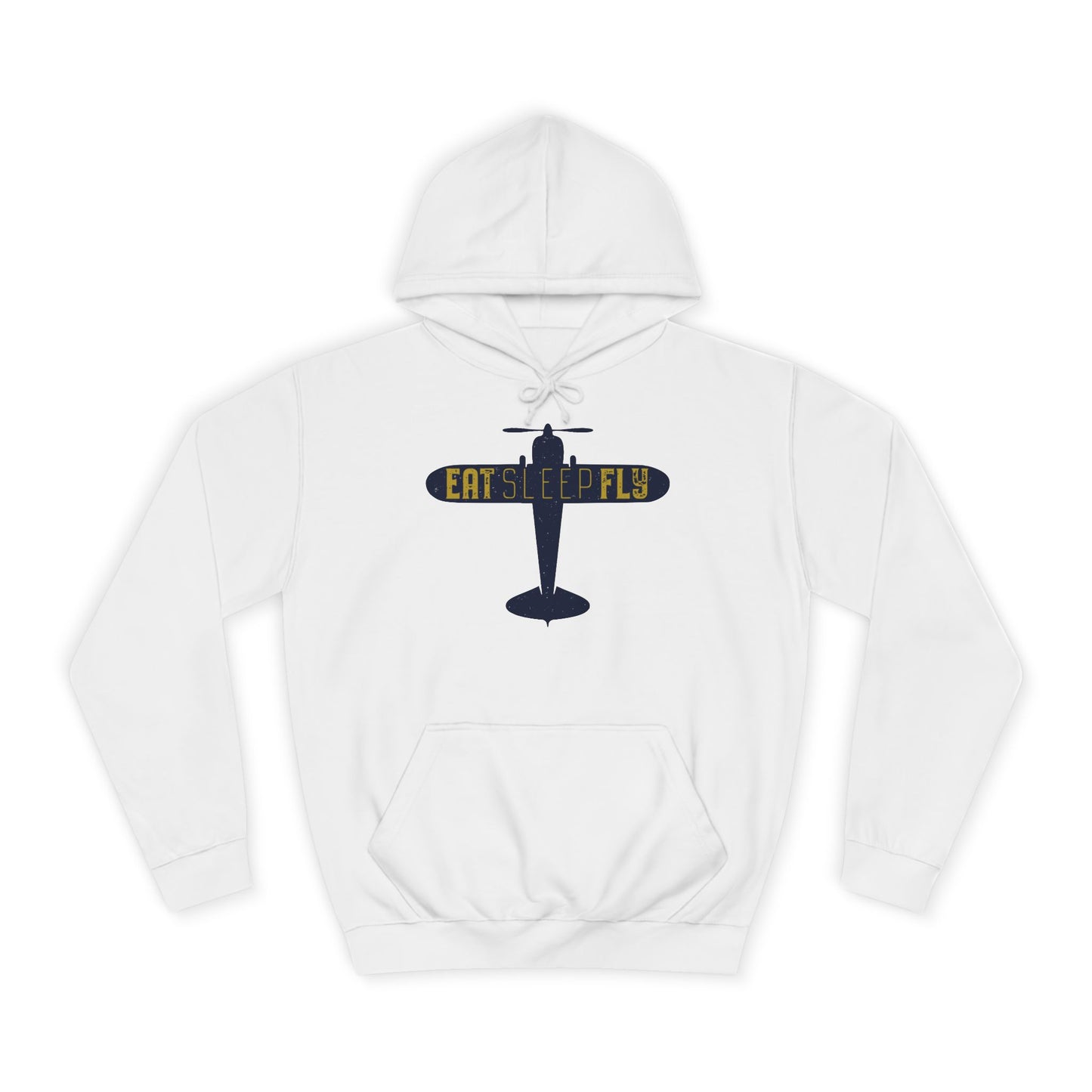 Aviator Hoodie – 'Eat Sleep Fly' Vintage Airplane Hoodie