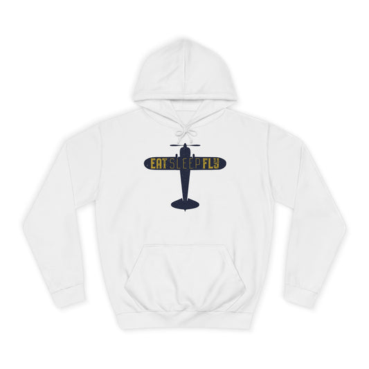 Aviator Hoodie – 'Eat Sleep Fly' Vintage Airplane Hoodie