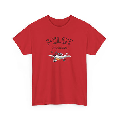 Pilot Incoming T-Shirt – Vintage Airplane Graphic Tee for Aviators & Flight Enthusiasts