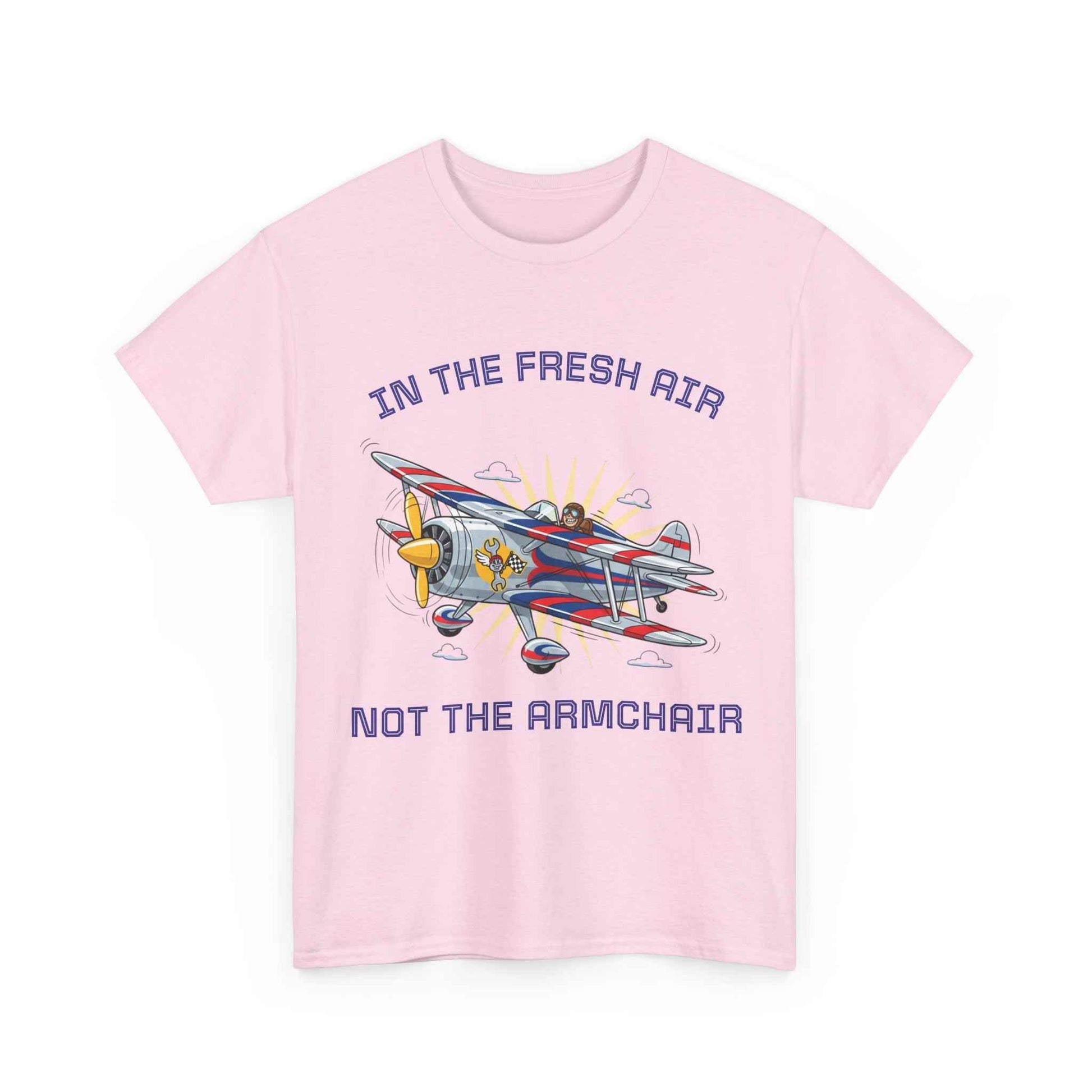 Aviation Adventure T‑Shirt — "In the Fresh Air, Not the Armchair" Vintage Biplane Tee