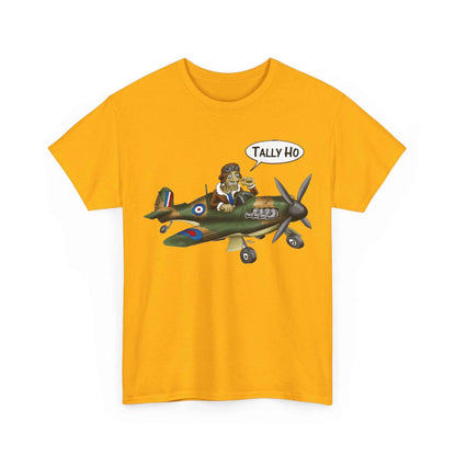 Tally Ho Spitfire Tee — Retro WWII Pilot Plane Graphic T-Shirt