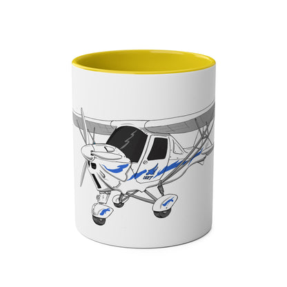 Cartoon Ikarus C42 Microlight 11oz Coffee Mug