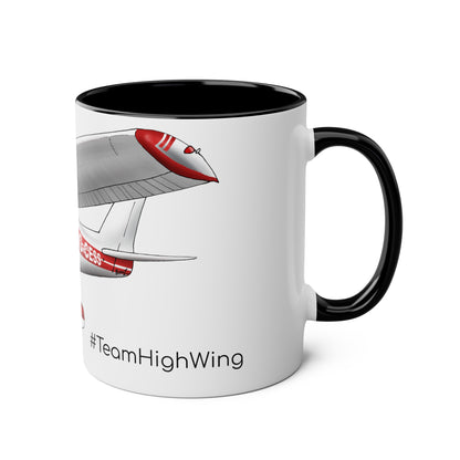 Cessna Team High Wing Two-Tone Coffee Mugs, 11oz - Funky Aviation