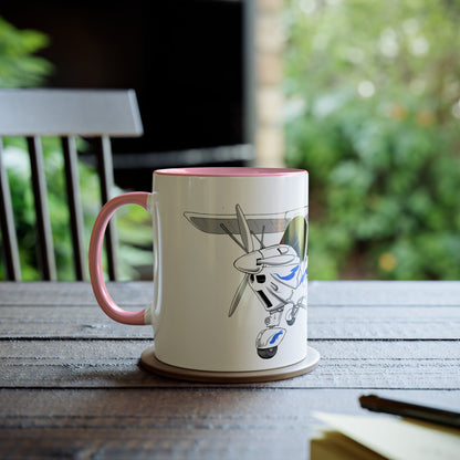 Ikarus C42 Two-Tone Coffee Mugs, 11oz - Funky Aviation