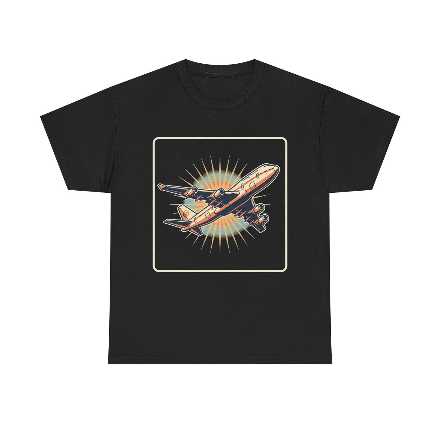 Vintage Jumbo Jet T‑Shirt — Retro Aviation Graphic Tee for Plane Lovers