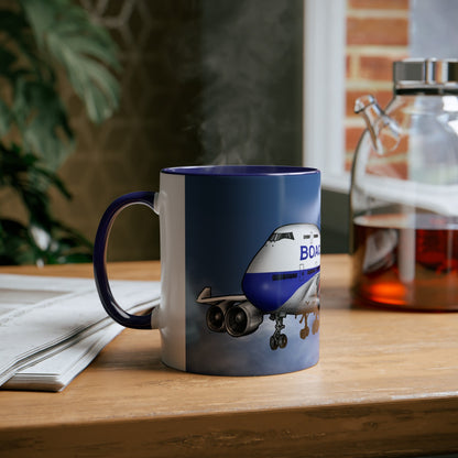BOAC Boeing 747 Two-Tone Coffee Mugs, 11oz - Funky Aviation