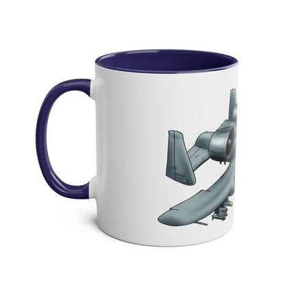 A10 Tankbuster Two-Tone Coffee Mugs, 11oz - Funky Aviation