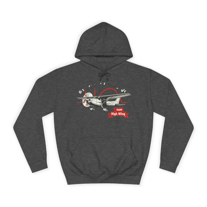 Aviation Hoodie — Vintage Cessna Plane "Team High Wing" Pullover