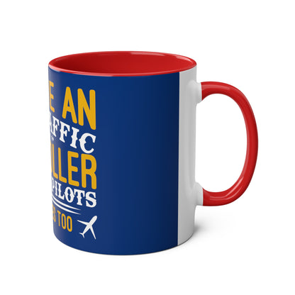ATC Meme Two-Tone Coffee Mugs, 11oz - Funky Aviation