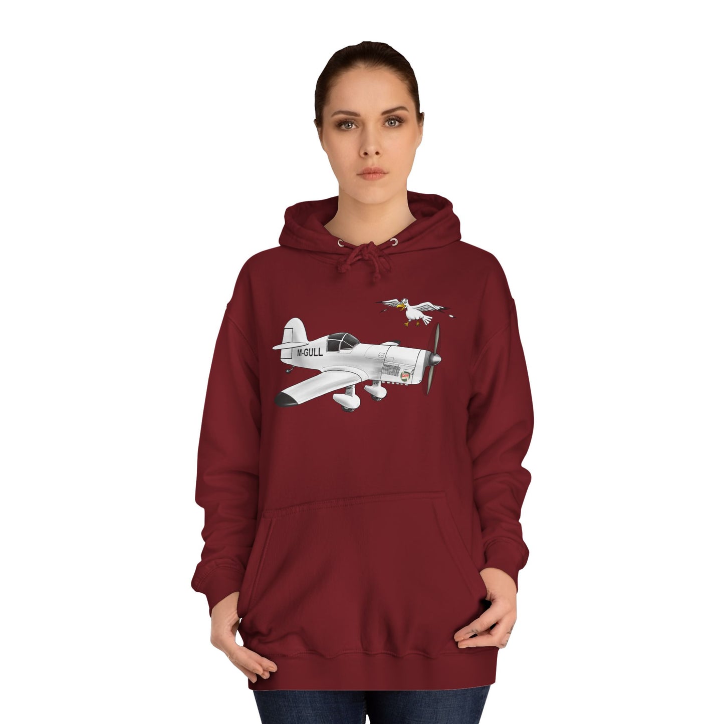 Vintage Mew Gull Hoodie - Historic Racing Aircraft Design