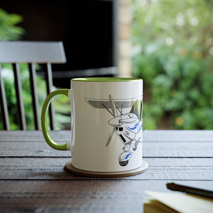 Ikarus C42 Two-Tone Coffee Mugs, 11oz - Funky Aviation