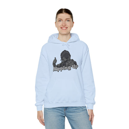 Nipping Up Fighter Pilot design Unisex Heavy Blend™ Hooded Sweatshirt - Funky Aviation