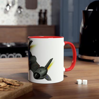 SR71 Blackbird USAF Two-Tone Coffee Mugs, 11oz - Funky Aviation
