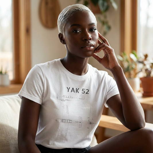 Yak-52 Aircraft Blueprint T-Shirt