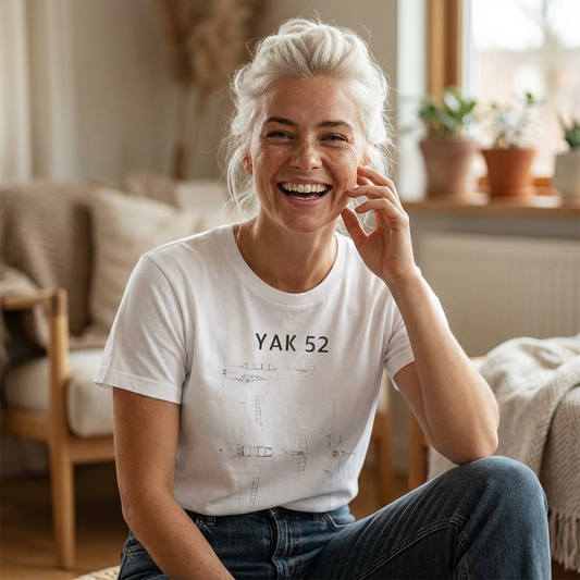 Yak-52 Aircraft Blueprint T-Shirt