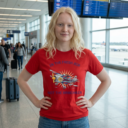 Aviation Vintage Biplane T-Shirt – "In the Fresh Air Not the Armchair" Retro Pilot Tee