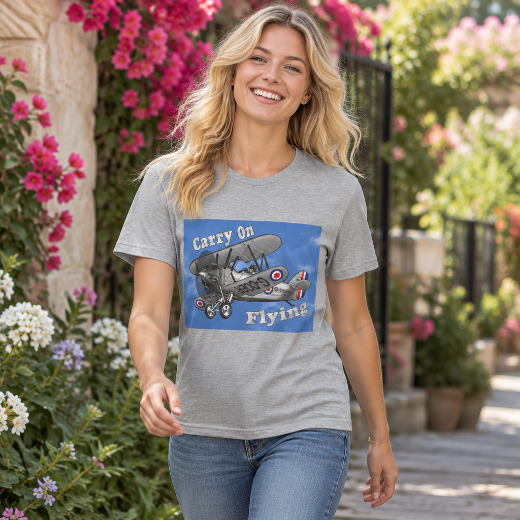 Carry On Flying Vintage Biplane Aviation T-Shirt