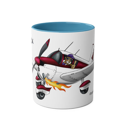 PA28 Team Low Wing Two-Tone Coffee Mugs, 11oz - Funky Aviation