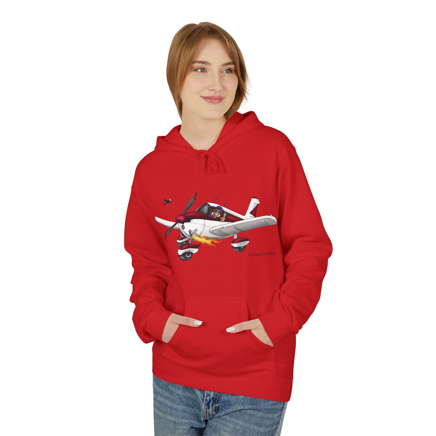 Flying Crazy Aviation Hoodie — 'Flying Crazy' Pilot/Plane Lover Fleece
