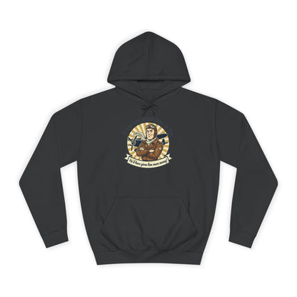 Aviator Retro College Hoodie — “I’ll Save You From The Storm” Vintage Pilot Graphic