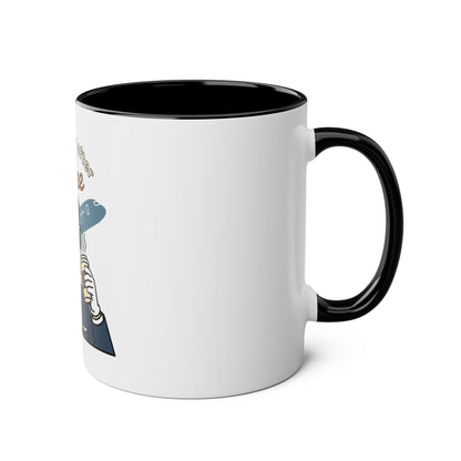 Aviator Coffee Mug — "I Fly Better After Coffee" (11oz Two-Tone)