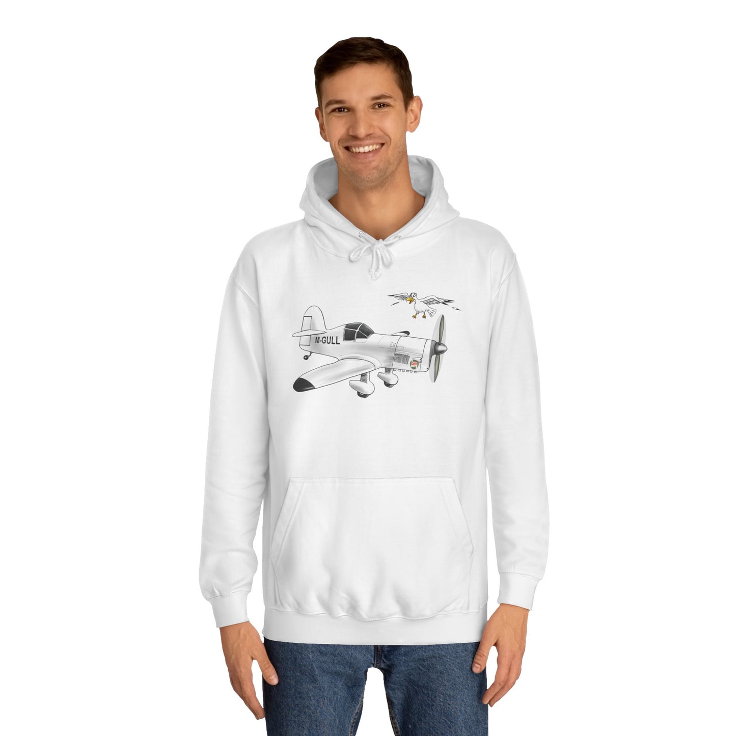 Vintage Mew Gull Hoodie - Historic Racing Aircraft Design