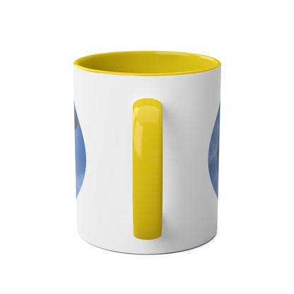 WWII Bomber Two-Tone Coffee Mug — Vintage WWII Aircraft Gift