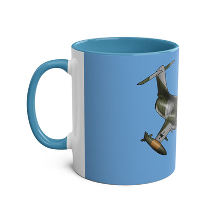 Starfighter Two-Tone Coffee Mugs, 11oz - Funky Aviation