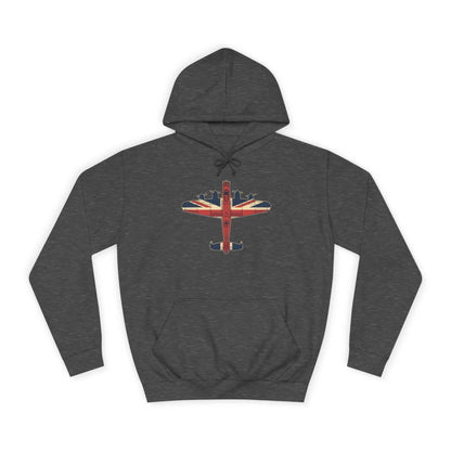 Vintage UK Flag Bomber Plane Hoodie