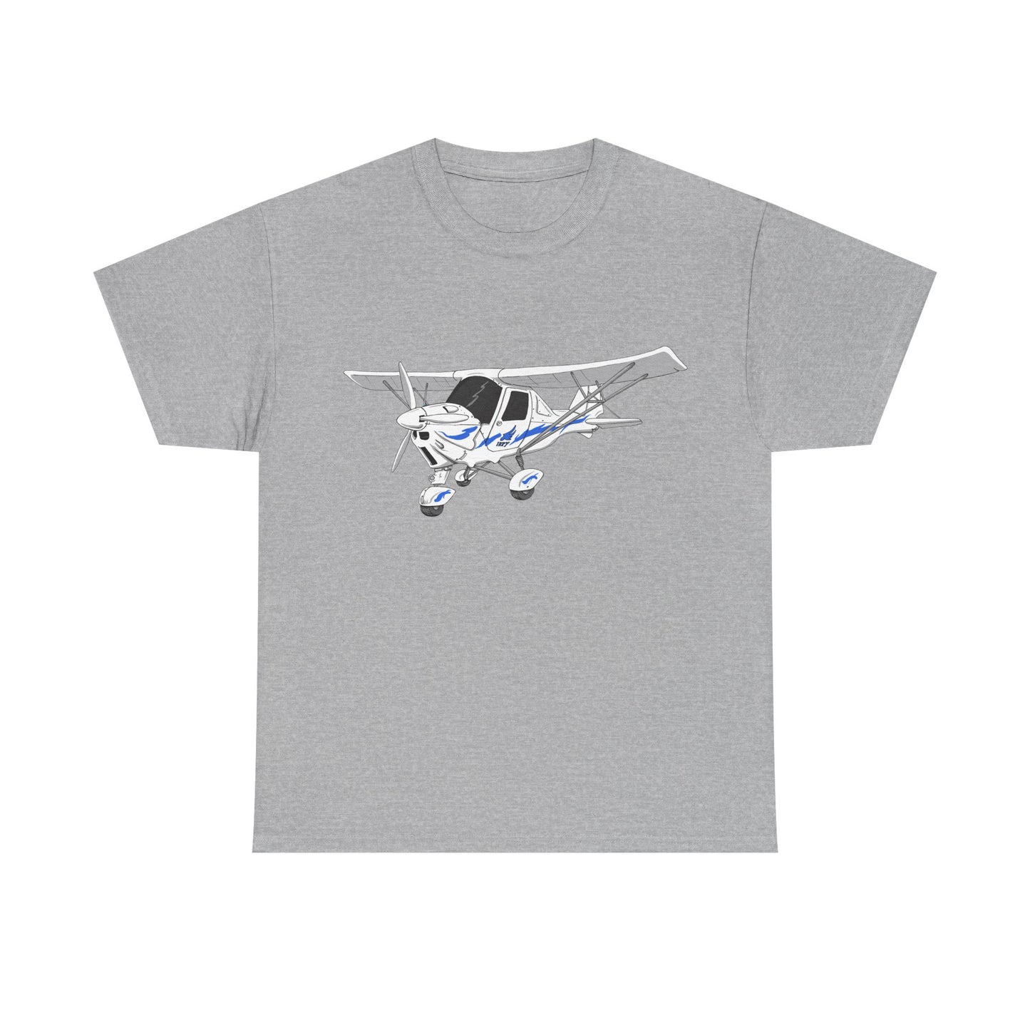 Microlight C42 (Blue) Heavy Cotton Tee - Perfect Gift for Pilots, Aviation Enthusiasts, Travel Lovers, Airplane Birthday, Casual Wear