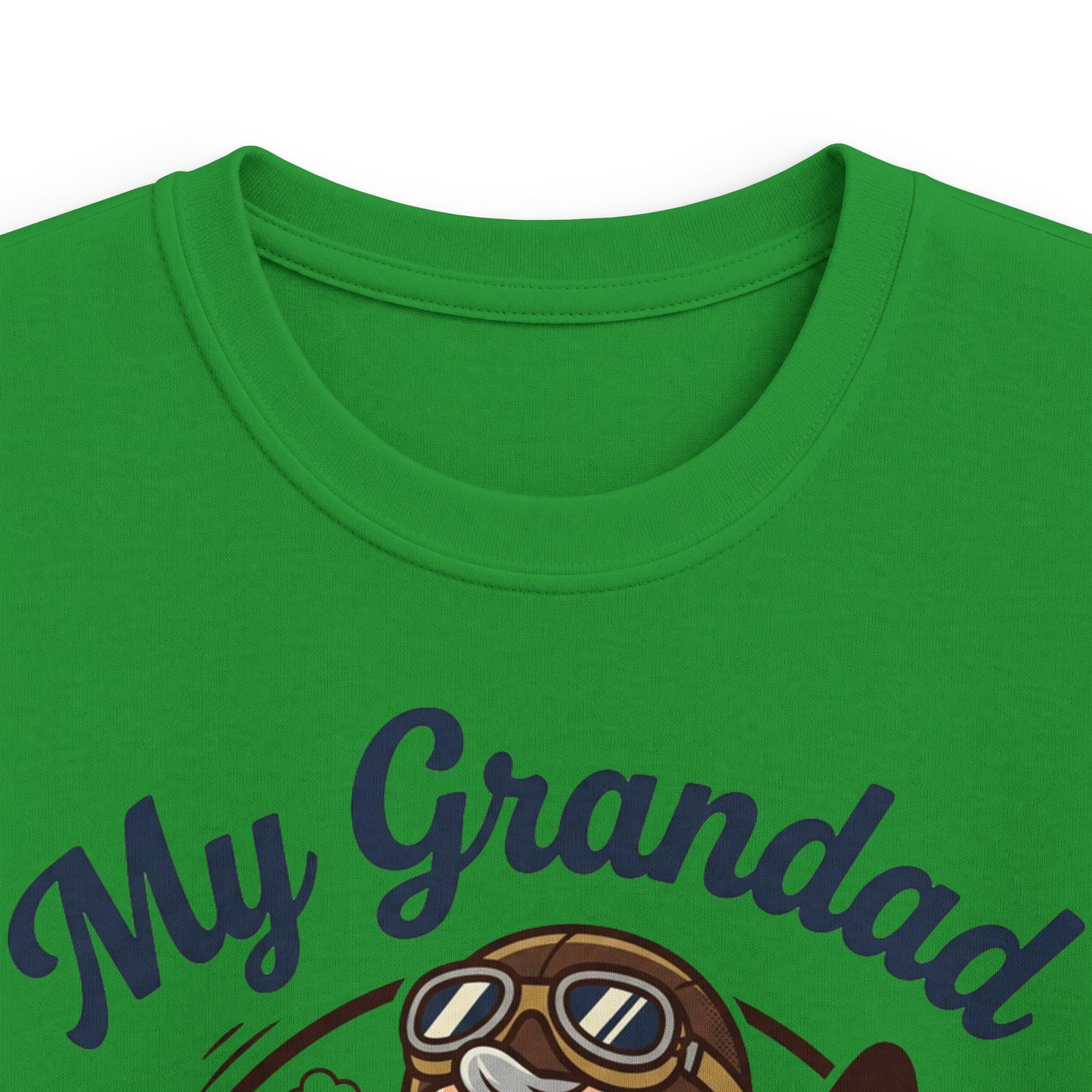 Kids Tee — "My Grandad Is a Pilot" Vintage Aviator T‑Shirt for Grandchildren