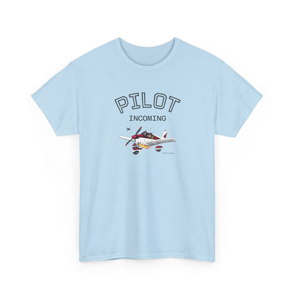 Pilot Incoming T-Shirt – Vintage Airplane Graphic Tee for Aviators & Flight Enthusiasts