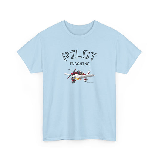 Pilot Incoming T-Shirt – Vintage Airplane Graphic Tee for Aviators & Flight Enthusiasts