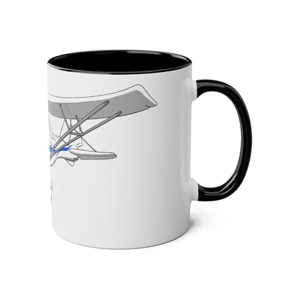Ikarus C42 Two-Tone Coffee Mugs, 11oz - Funky Aviation