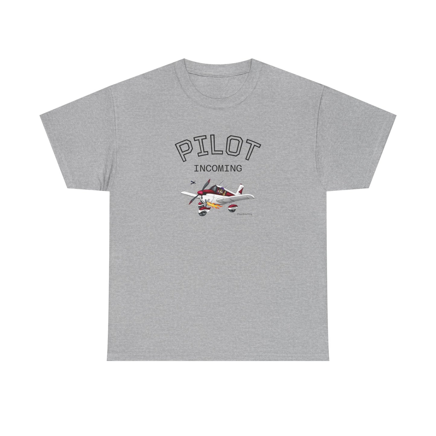 Pilot Incoming T-Shirt – Vintage Airplane Graphic Tee for Aviators & Flight Enthusiasts