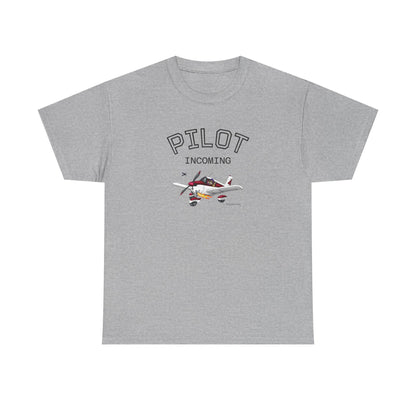 Pilot Incoming T-Shirt – Vintage Airplane Graphic Tee for Aviators & Flight Enthusiasts