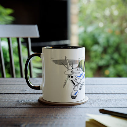 Ikarus C42 Two-Tone Coffee Mugs, 11oz - Funky Aviation