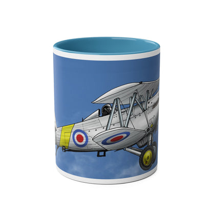 Vintage Nimrod Two-Tone Coffee Mugs, 11oz - Funky Aviation