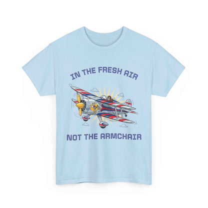 Aviation Adventure T‑Shirt — "In the Fresh Air, Not the Armchair" Vintage Biplane Tee