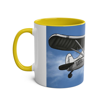 Super Cub STOL Design Two-Tone Coffee Mugs, 11oz - Funky Aviation