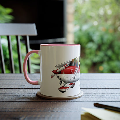 Cessna Team High Wing Two-Tone Coffee Mugs, 11oz - Funky Aviation