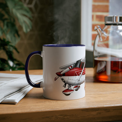 Cessna Team High Wing Two-Tone Coffee Mugs, 11oz - Funky Aviation